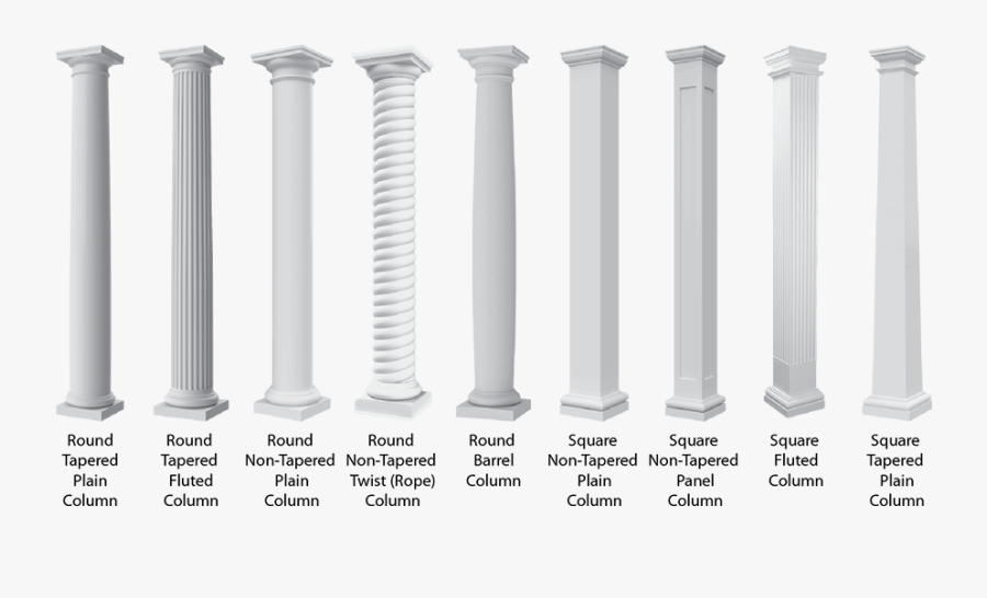 Clip Art Architectural Cad Drawings Columns - Architecture Column, Transparent Clipart