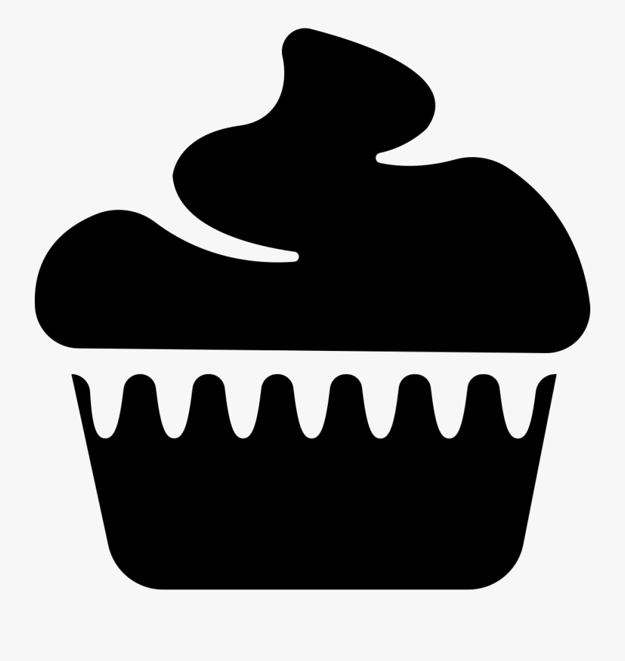 Cupcake Dessert Svg Png Icon Free Download - Cupcake Silueta Vector Png, Transparent Clipart