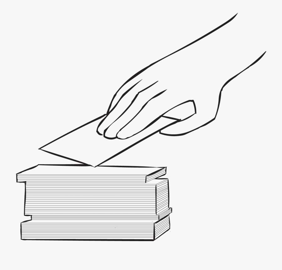 Hand Picking Up An Index Card, As Featured In Fun Large, Transparent Clipart