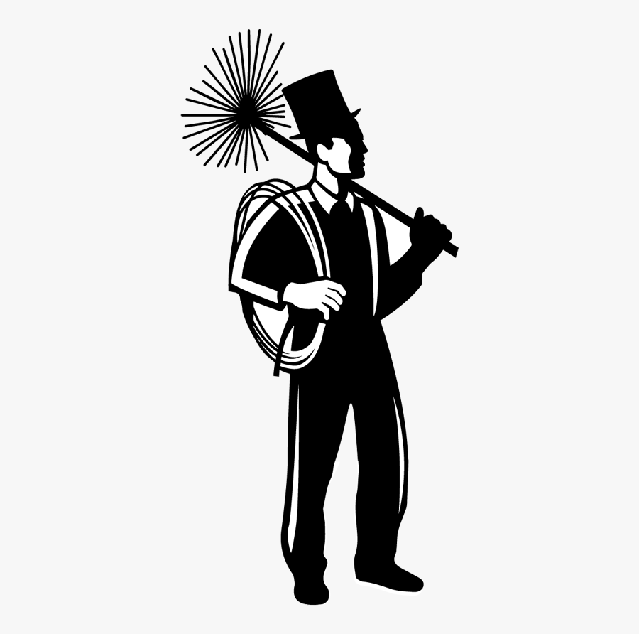 Fireplace Clipart Black And White - Chimney Sweep, Transparent Clipart