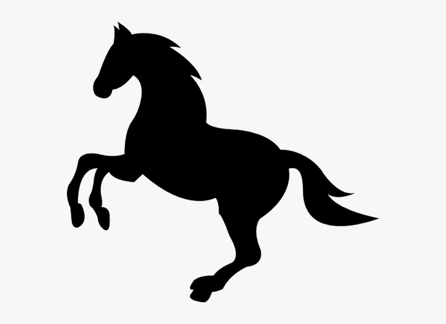 Wild Black Horse Lifting Front Foot Free Vector Icon - Horse Png Black And White , Free ...