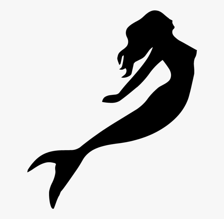 Mermaid Silhouette Clip Art - Mermaid Silhouette No Background, Transparent Clipart
