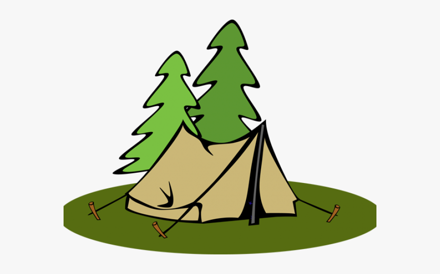 Pine Tree Clipart Transparent Background - Camping Tent Clip Art, Transparent Clipart