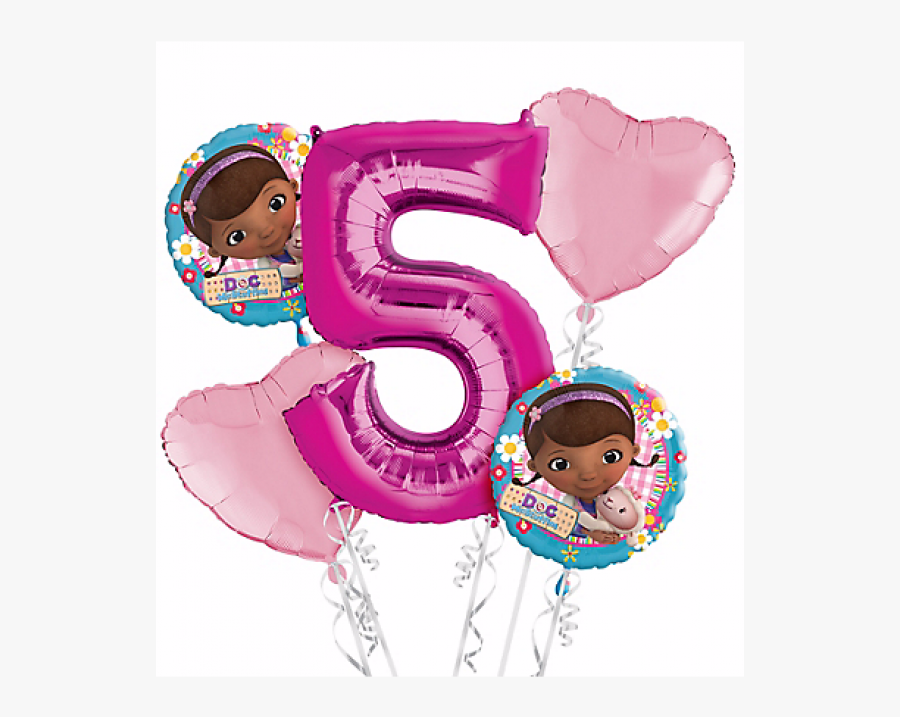 Doc Mcstuffins 5th Birthday Balloon Bouquet 5pc - Toy Story 5th Birthday, Transparent Clipart