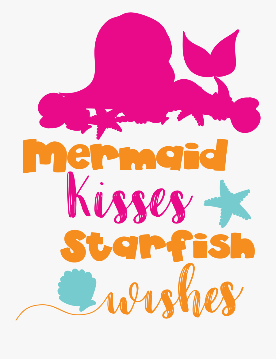 Merma Kisses Starfish Wishes Cutting Files Svg Dxf Preschool Free Transparent Clipart Clipartkey