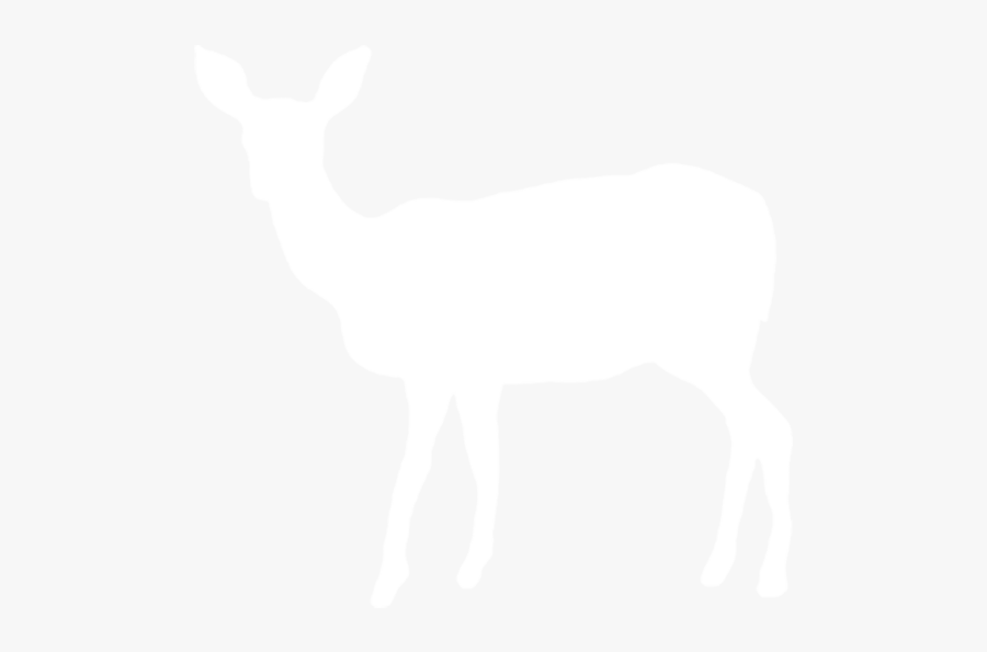 White Deer Silhouette Png, Transparent Clipart