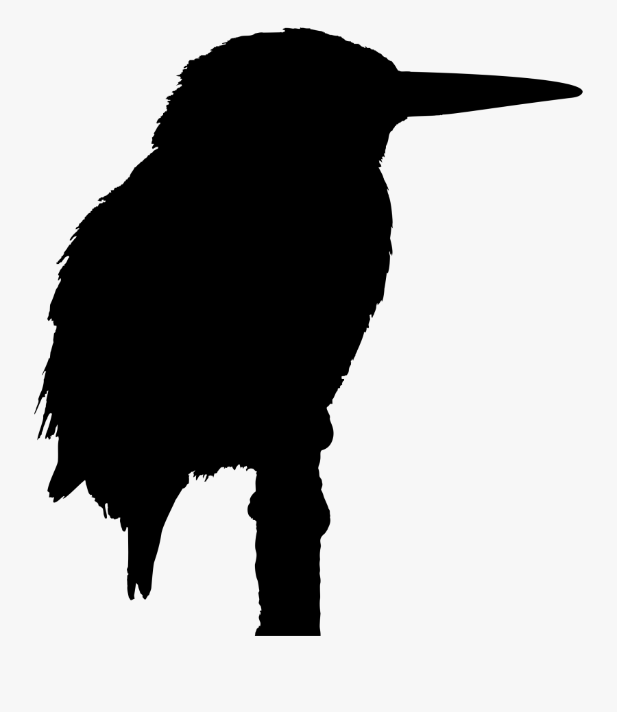 Kingfisher Bird Silhouette Clip Arts - Silhouette Of A Kingfisher, Transparent Clipart