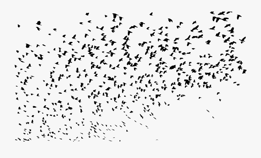 Flock Of Birds Silhouette Png Clipart Royalty Free - Flock Of Birds Silhouette Png, Transparent Clipart