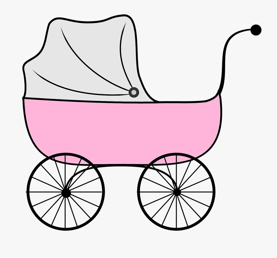 Vintage Baby Stroller Clipart Great Free Silhouette - Baby Carriage Clipart, Transparent Clipart