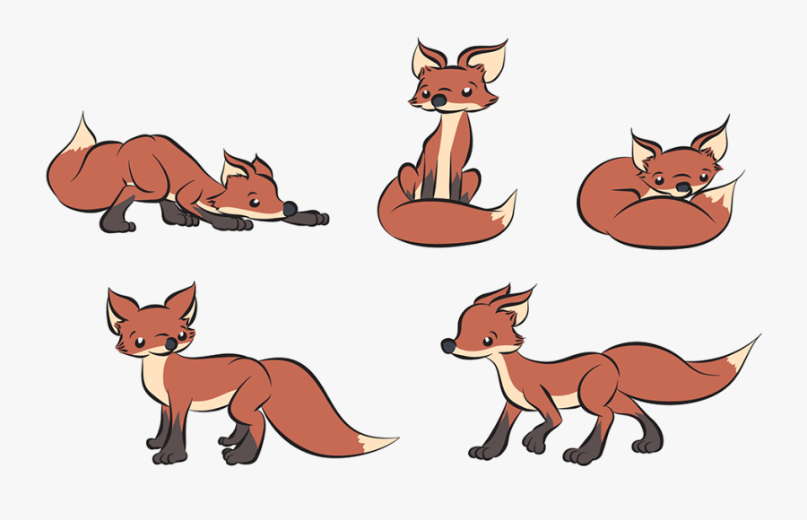 Cat And A Fox Drawing, Transparent Clipart