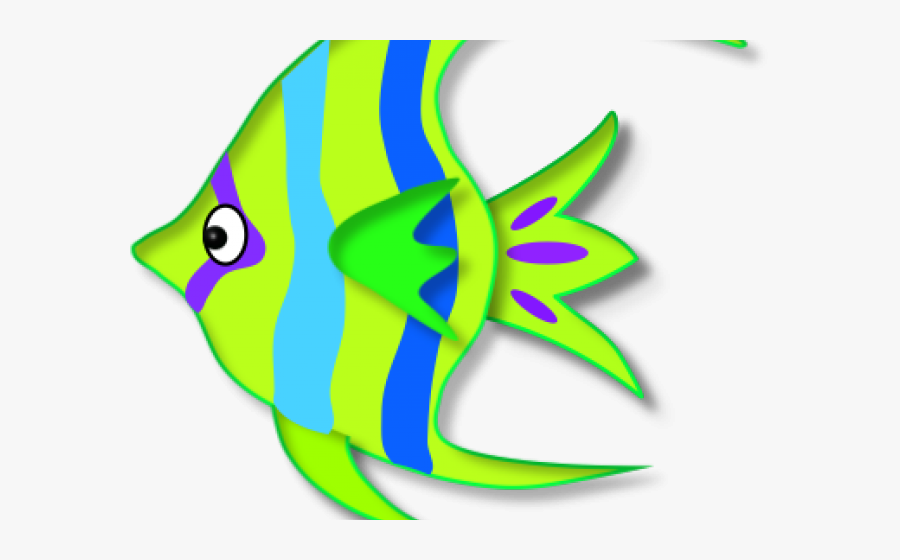 Fish Clipart Green - Png Angel Fish Cartoon, Transparent Clipart