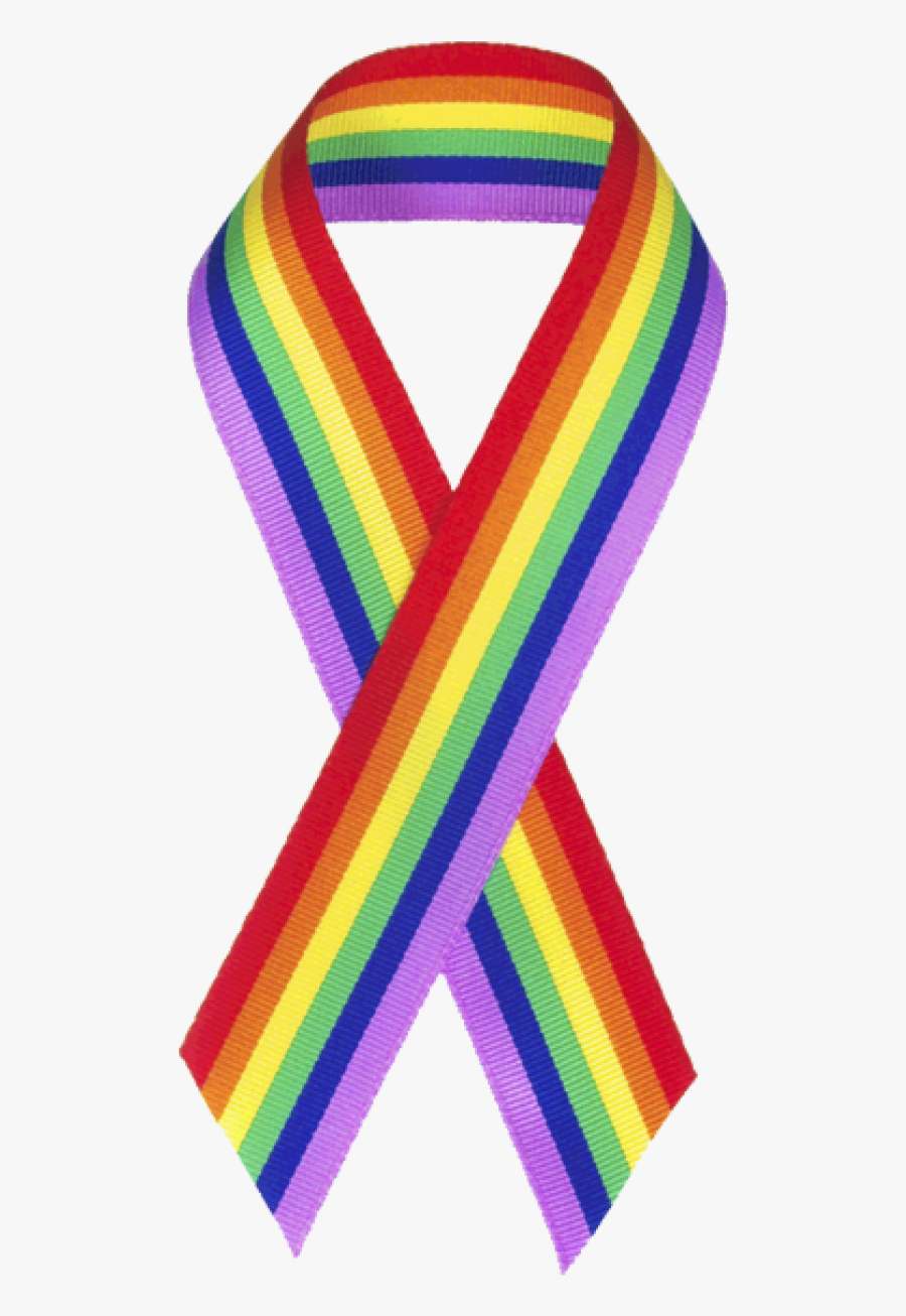 Rainbow Cancer Ribbon Meaning - Rainbow Ribbon Transparent Background, Transparent Clipart