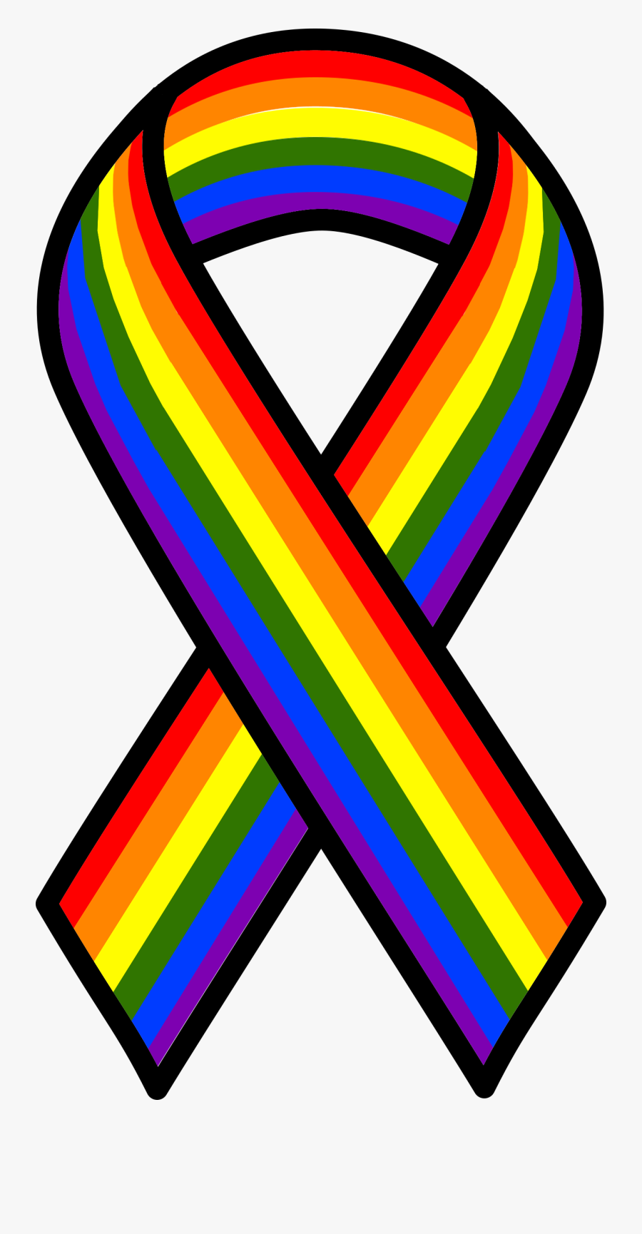 Rainbow Ribbon Clip Arts - Rainbow Ribbon Transparent, Transparent Clipart