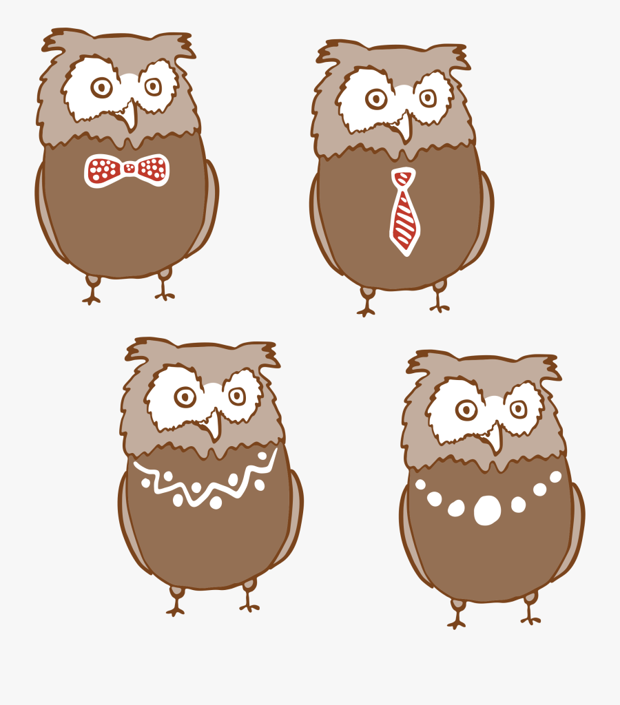 Anthropomorphic Owls Clip Arts - Anthropomorphic Cartoon Owl, Transparent Clipart