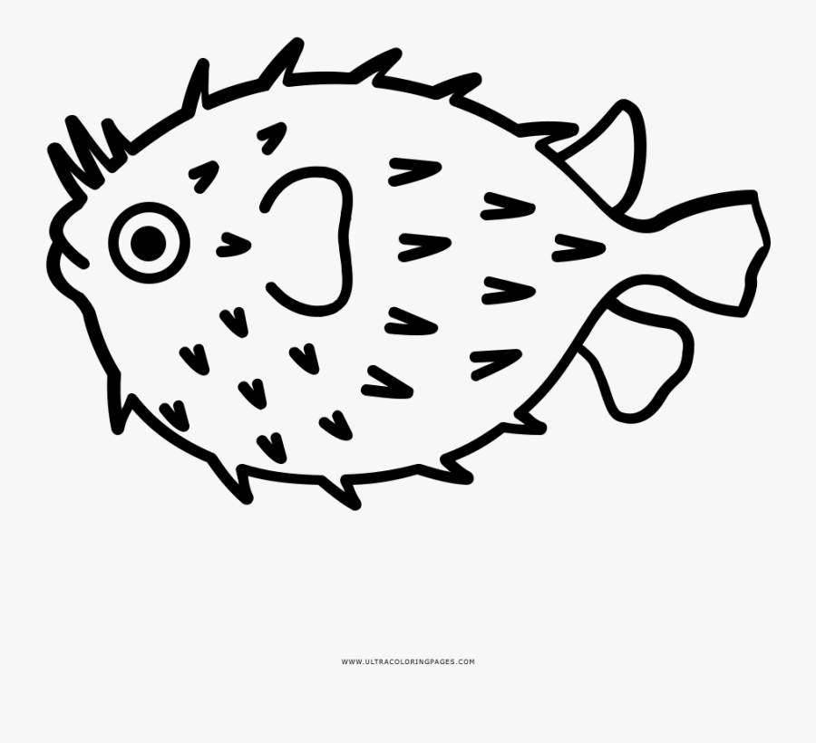 Clip Art Puffer Fish Drawing - Im Hooked On You, Transparent Clipart