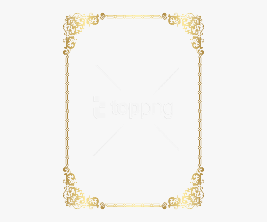 Golden Border Design Png - Gold Border Png Transparent, Transparent Clipart