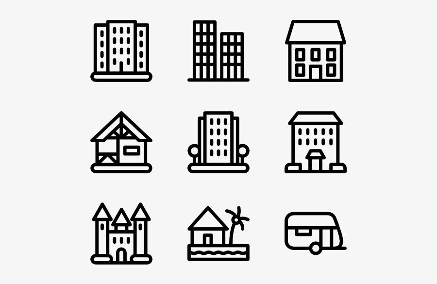 Clipart Of Different Types Of Houses, Transparent Clipart