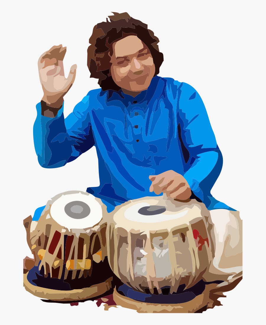 Tabla Playing Musicians Clipart, Transparent Clipart