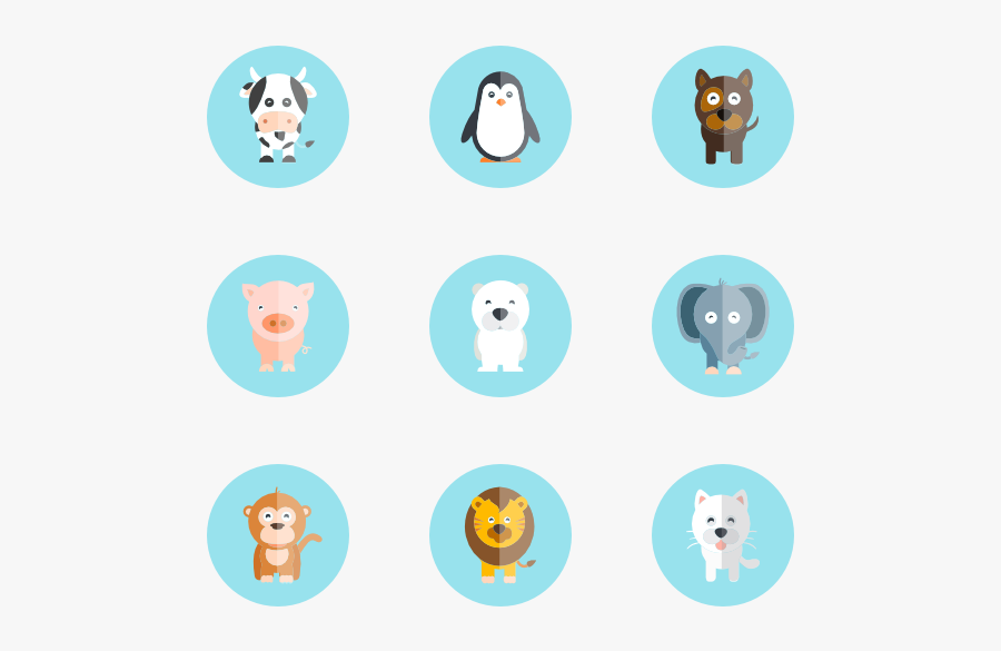 Cute Animal Compilation - Cute Animal Icon Png, Transparent Clipart