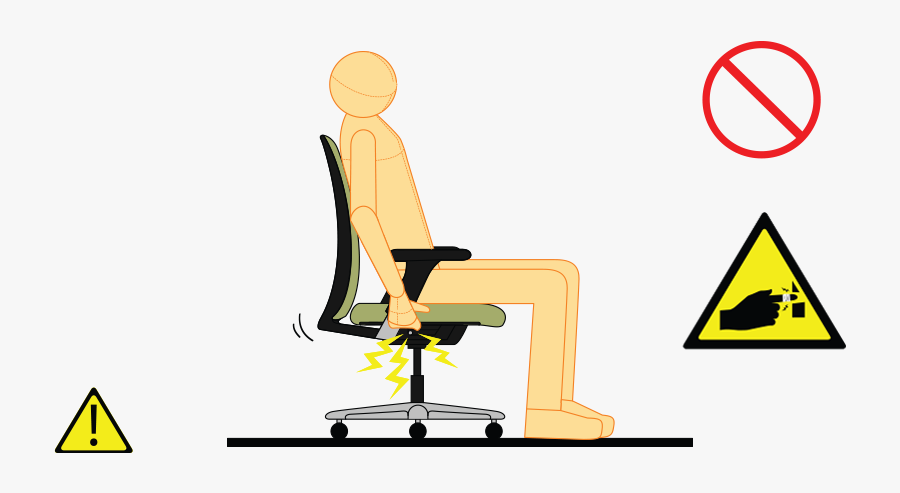 Please Don"t Put Your Fingers Into The Gaps Of Revolving - Improper Use Of Chair, Transparent Clipart
