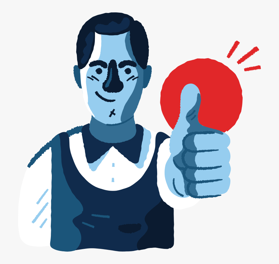 Thumbs-up Illustration By Ouch - Illustration, Transparent Clipart