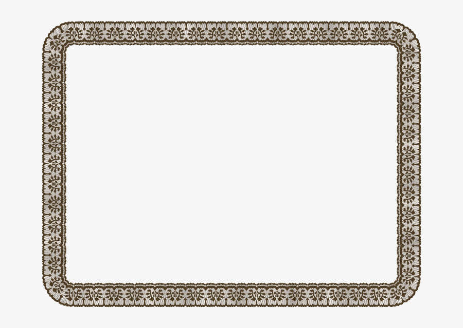 Brown Lace Full Sheet Border, Transparent Clipart