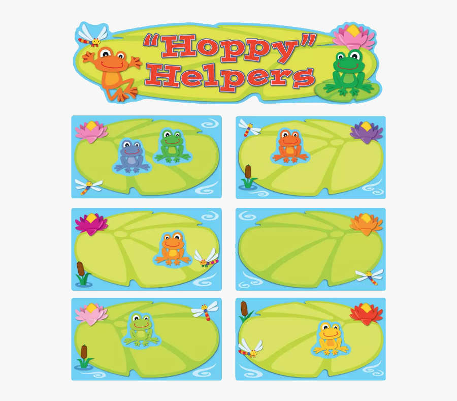 Hoppy Helpers Funky Frogs Mini Board Set - Frog Birthday Bulletin Board, Transparent Clipart