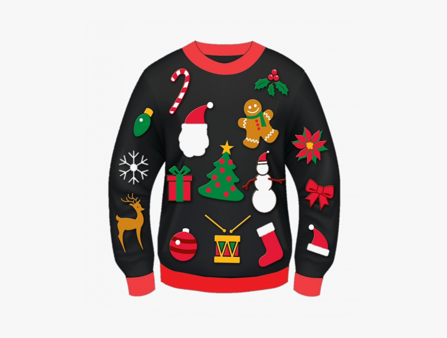 Don Your Ugliest Christmas Sweater To Shop Downtown - Ugly Sweater Clipart Png, Transparent Clipart