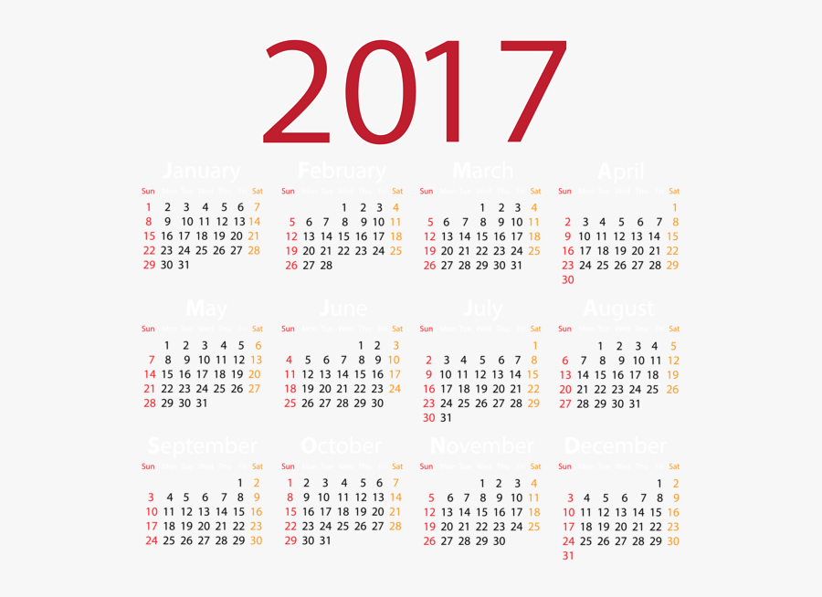 Transparent Clipart Of September - Year Round Calendar 2018, Transparent Clipart