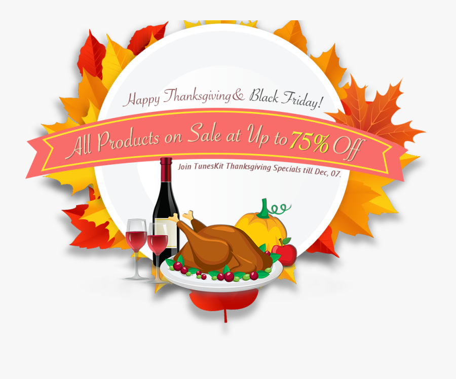 As Thanksgiving Is Pending Near, Tuneskit Software, Transparent Clipart