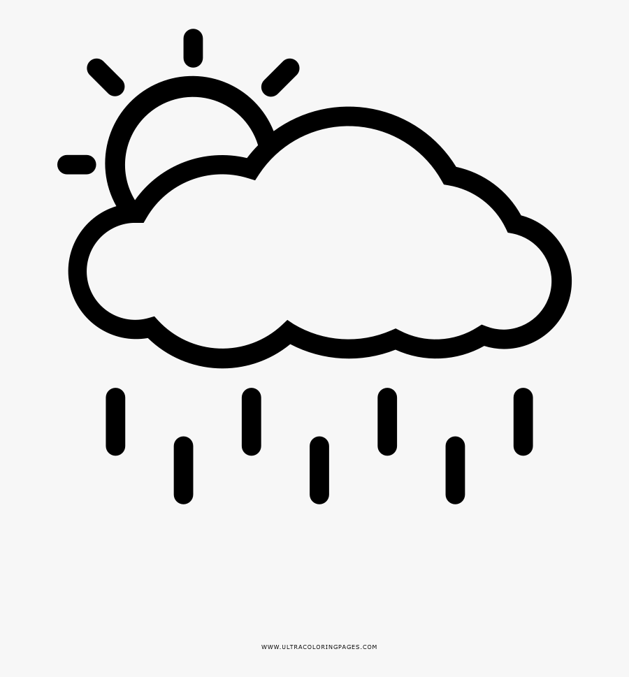 Rainy Day Coloring Page - Drawing, Transparent Clipart