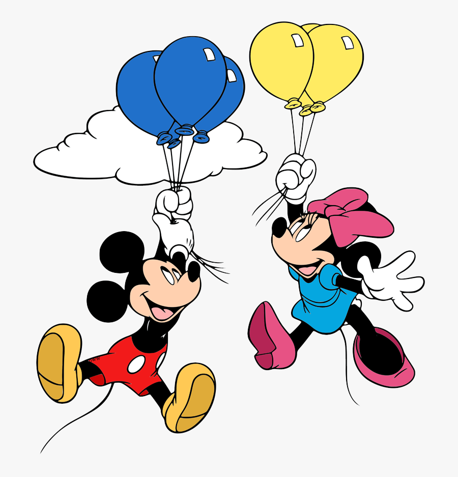 Disney Clips Mickey Mouse Balloons, Transparent Clipart