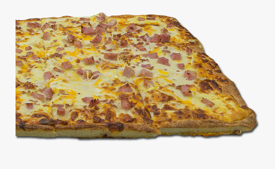 Breakfast Pizza With Ham, Bacon And Eggs - Quiche, Transparent Clipart