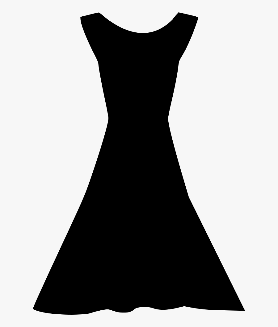 Little Black Dress Sleeve Silhouette Clip Art - Little Black Dress, Transparent Clipart