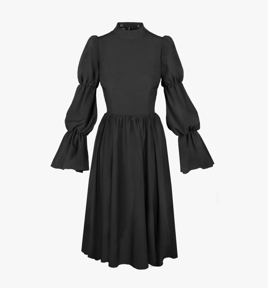 Macbeth Shirred Dress [cult Collar Collection] - Little Black Dress, Transparent Clipart
