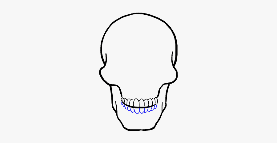 Free Easy Drawing Of A Skull Easy Cool Skull Drawings - Drawing, Transparent Clipart
