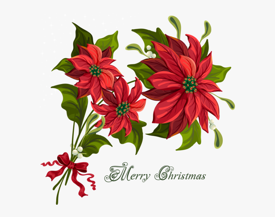 Transparent Holiday Season Clipart - Transparent Christmas Flower Clipart, Transparent Clipart