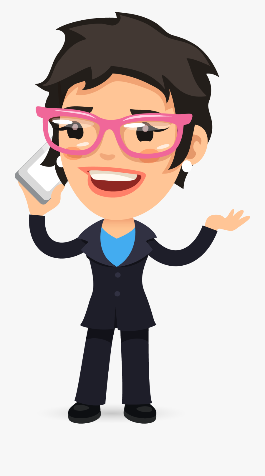 Do Cut Staff Of Companies Illustration Royalty-free - Doctor Speaking On Telephone Vector, Transparent Clipart