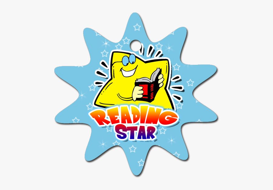 Reading Star Sun Tag - Cartoon, Transparent Clipart