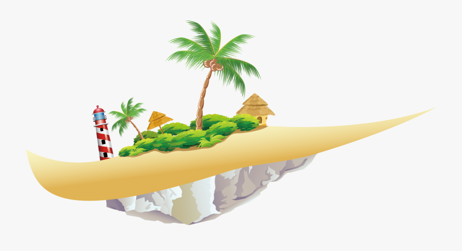 Islands Resort Illustration Beach Material - Tropical Islands Cartoon, Transparent Clipart
