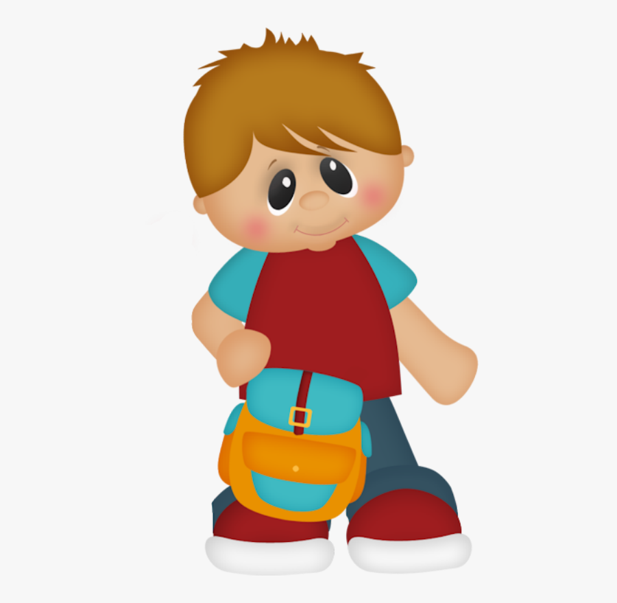 Camping Clipart Boy, School Clipart, Filing Papers, - Cartoon Boy Going To School Png, Transparent Clipart