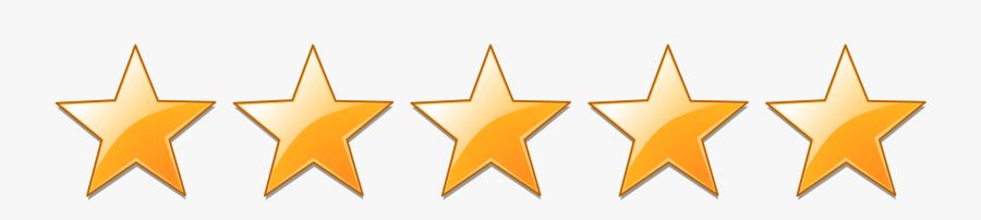 Gold Transparent 5 Star Rating, Transparent Clipart