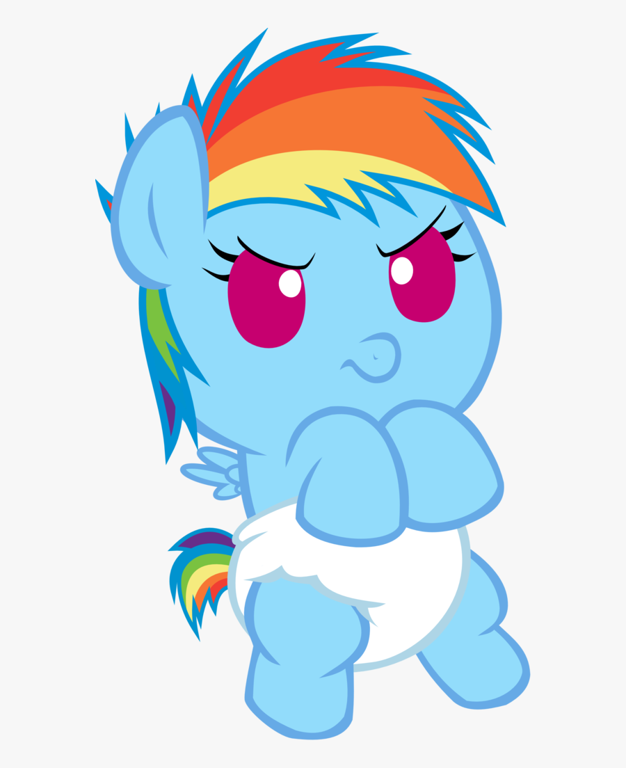 Megarainbowdash2000, Baby, Baby Dash, Baby Pony, Diaper, - My Little Pony Rainbow Dash Baby, Transparent Clipart