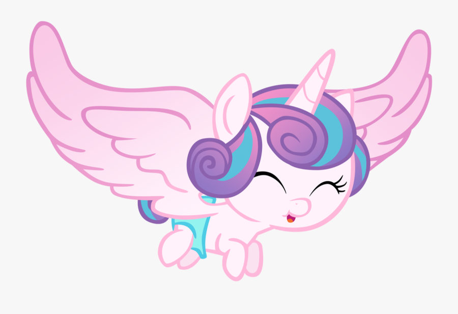 Transparent Diaper Clipart Png - My Little Pony Flurry Heart Flying, Transparent Clipart