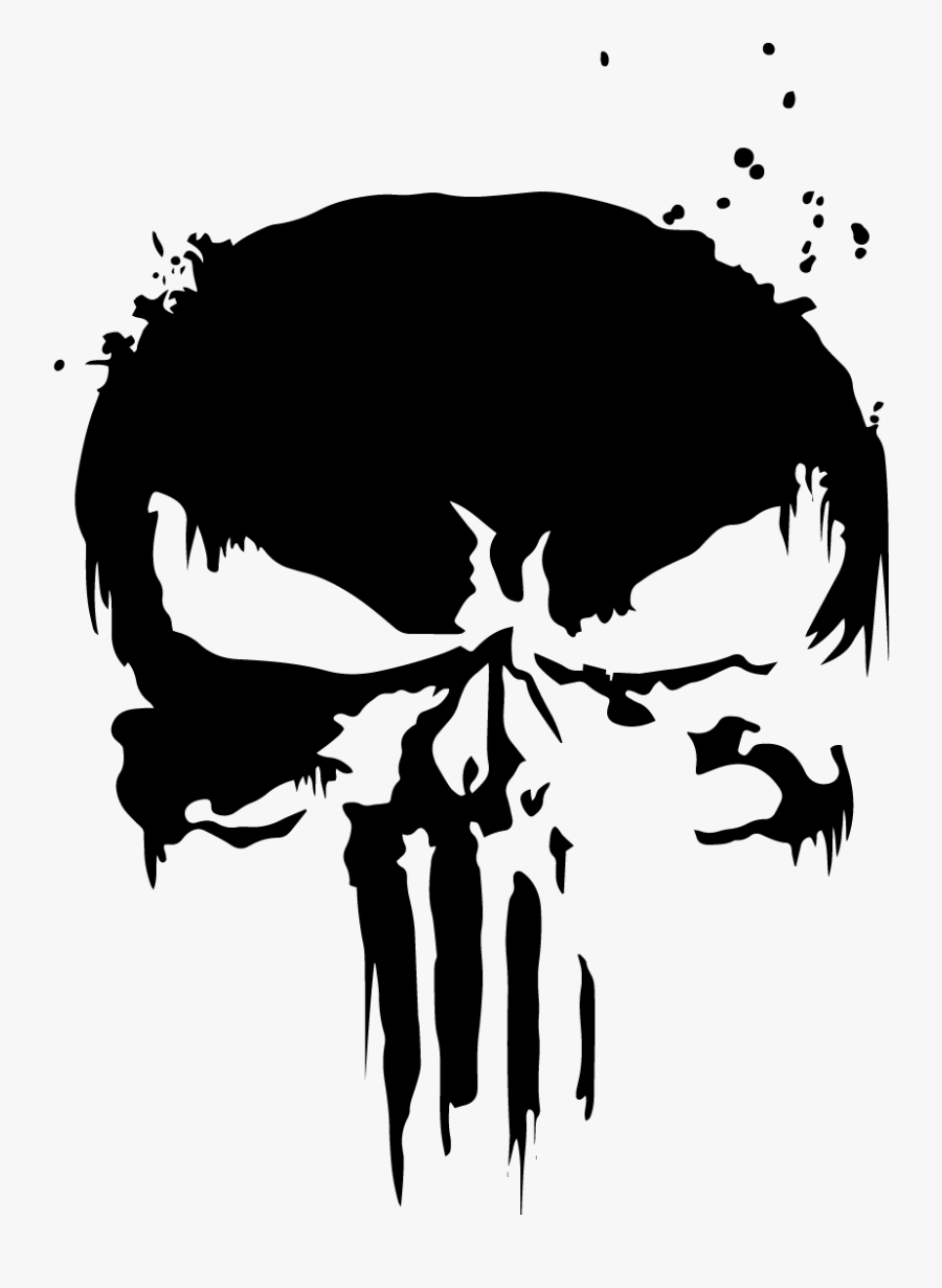 The Punisher Skull Symbol Icon Vector Logo Decal Sticker - Punisher Logo Vector, Transparent Clipart