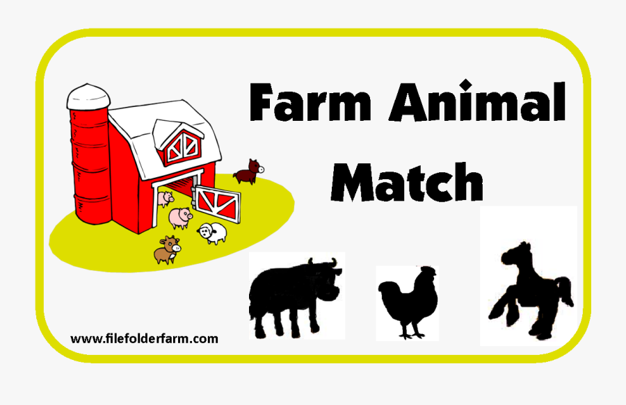 Farm Animal File Folder Games, Transparent Clipart