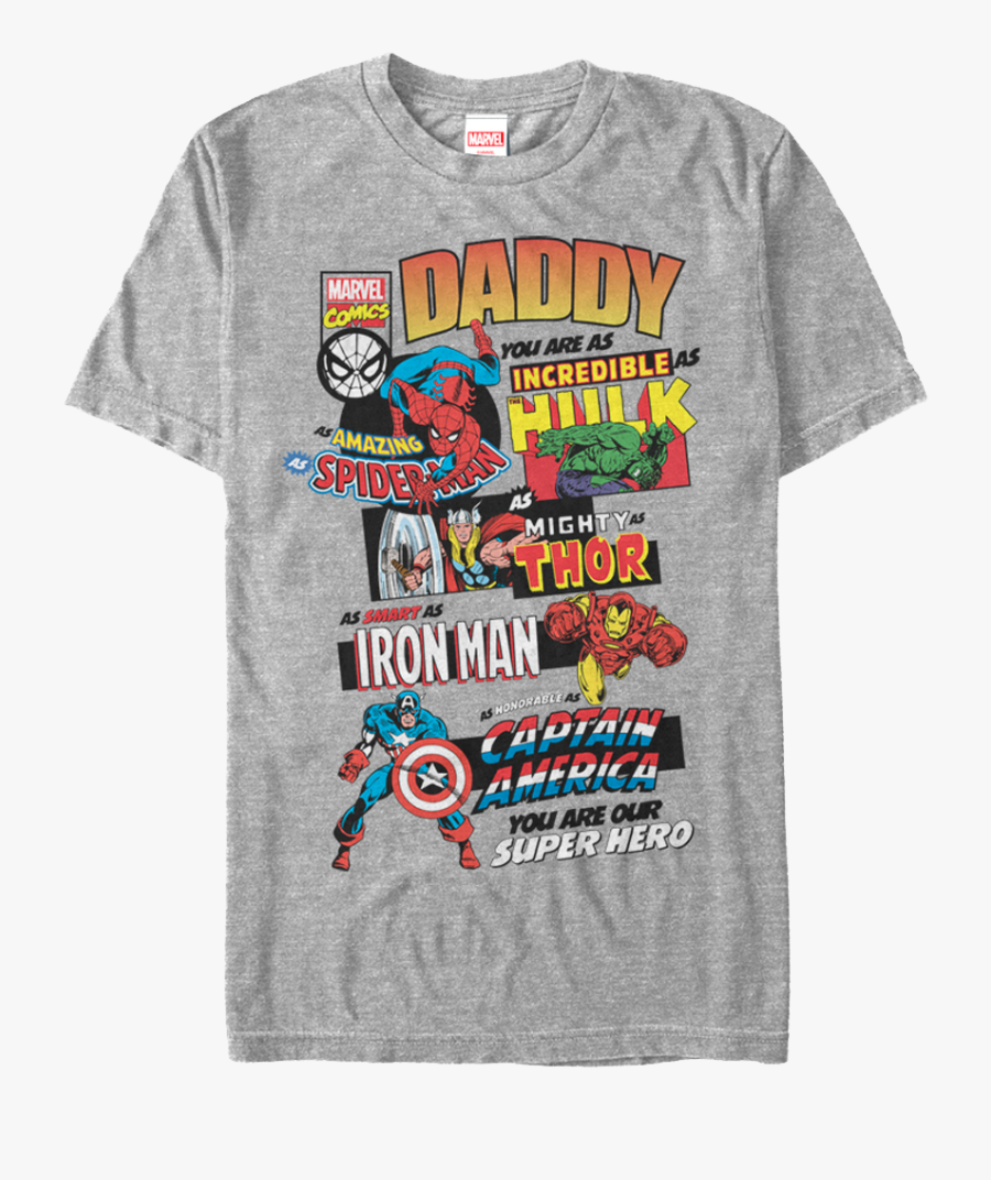Marvel Comics Father"s Day T-shirt - Avengers Father's Day Shirt, Transparent Clipart