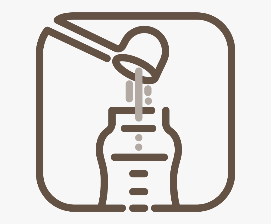 Add The Exact Amount Of Powder To The Water In The - Formula Milk Spoon Symbol, Transparent Clipart