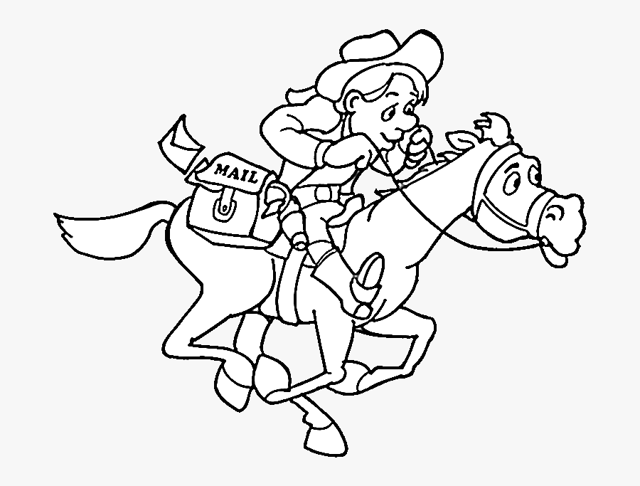 Dallas Cowboys Clipart Coloring Page - Pony Express Worksheets 2nd Grade, Transparent Clipart