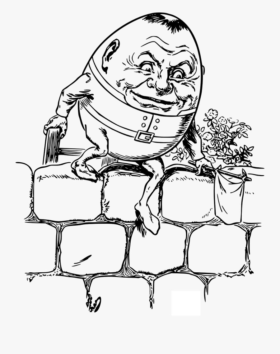 Humpty Dumpty Clipart Nursery Rhyme - Humpty Dumpty Old Drawing, Transparent Clipart